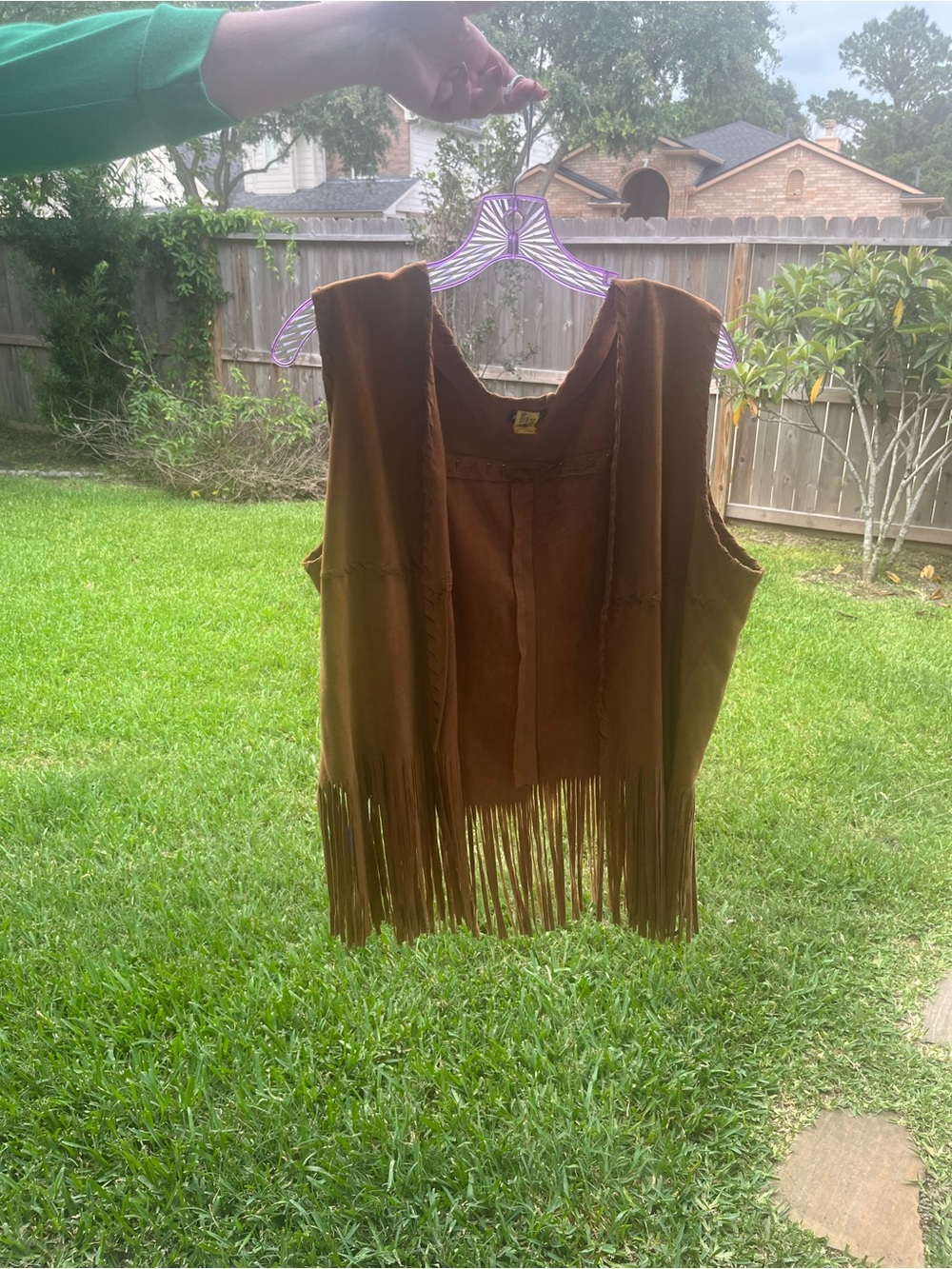 Brown Suede Fringe Vest - Women's Sleeveless Boho Vest